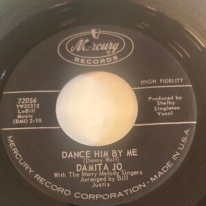 Black Vinyl Record - Dance Him By Me by Damita Jo